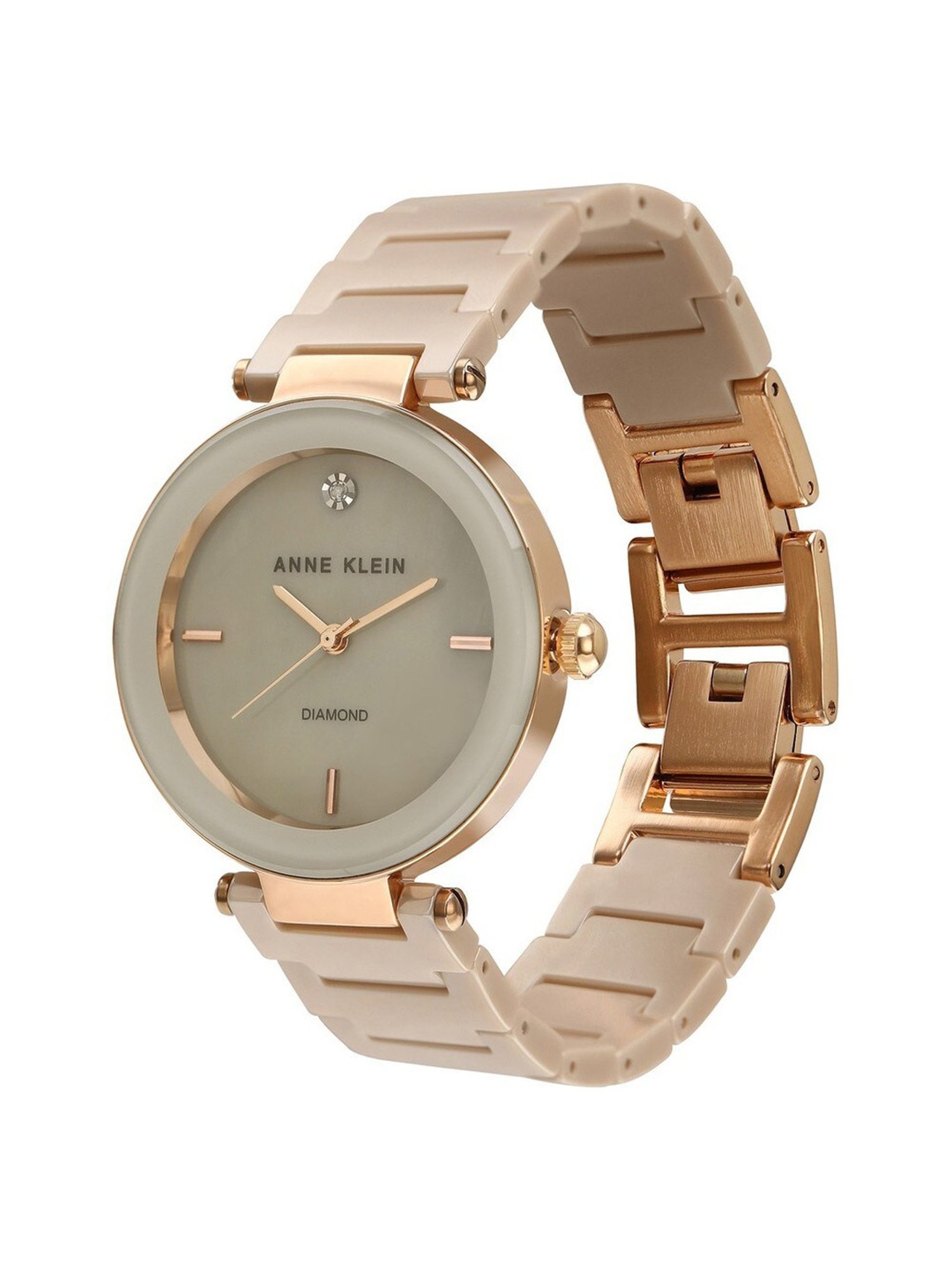 Anne Klein NDAK1018RGTN Ceramics Analog Watch for Women