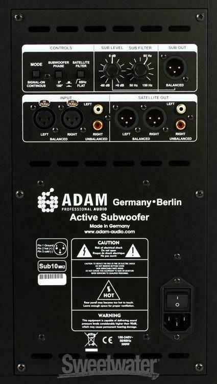 ADAM Audio Sub10 Mk2 10 inch Powered Studio Subwoofer