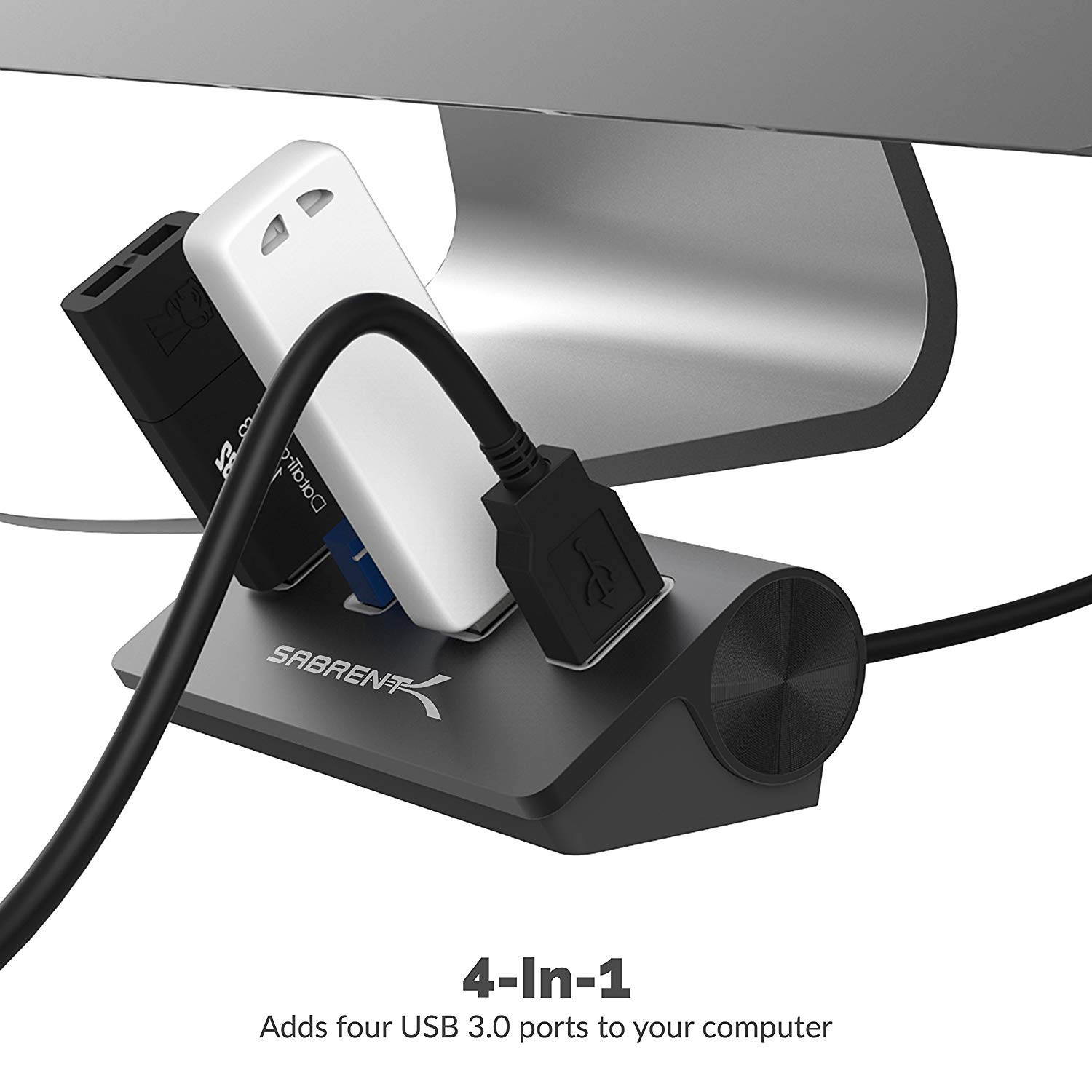 SABRENT HB-MC3B 4 PORT ALUMINUM USB 3.0 HUB