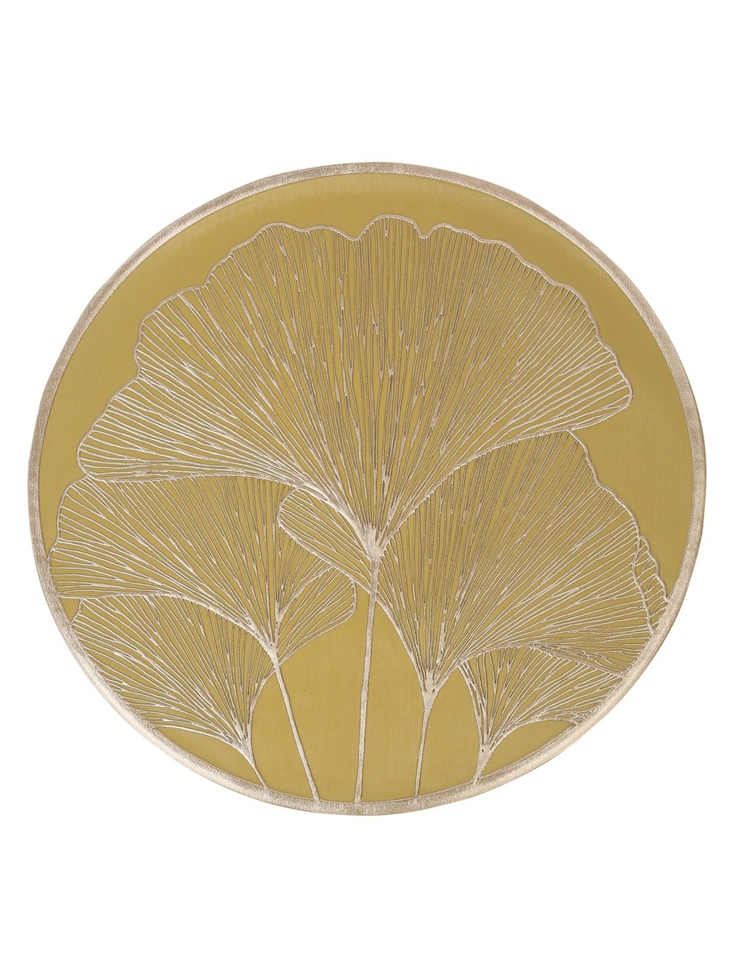 HOSTA HOMES Self Designed Printed Yellow Gold PVC Table Placemat