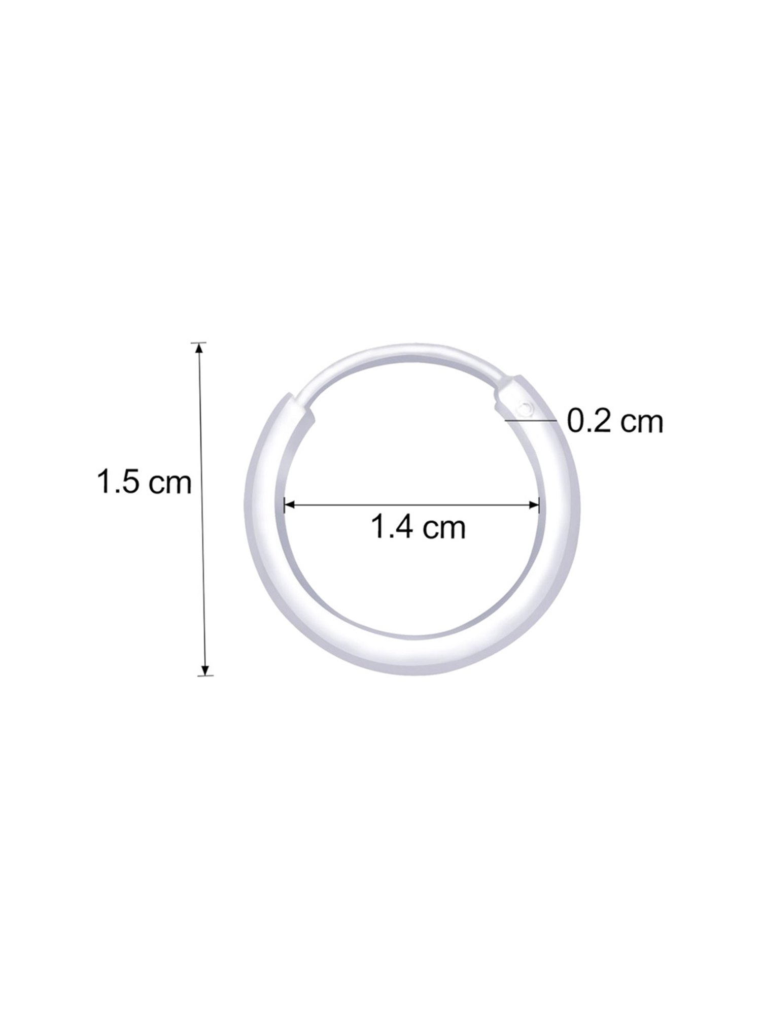 Taraash 92.5 Sterling Silver Hoop Earring