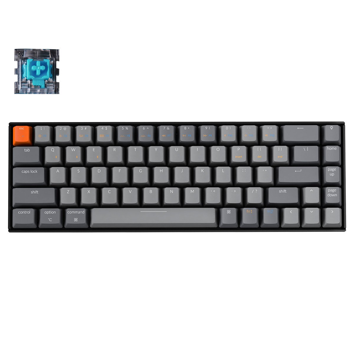 Keychron K4 Wireless Bluetooth/USB Wired Gaming Mechanical Keyboard, Compact 100 Keys RGB LED Backlit Gateron Red Switch N-Key Rollover, Aluminum Frame for Mac Windows