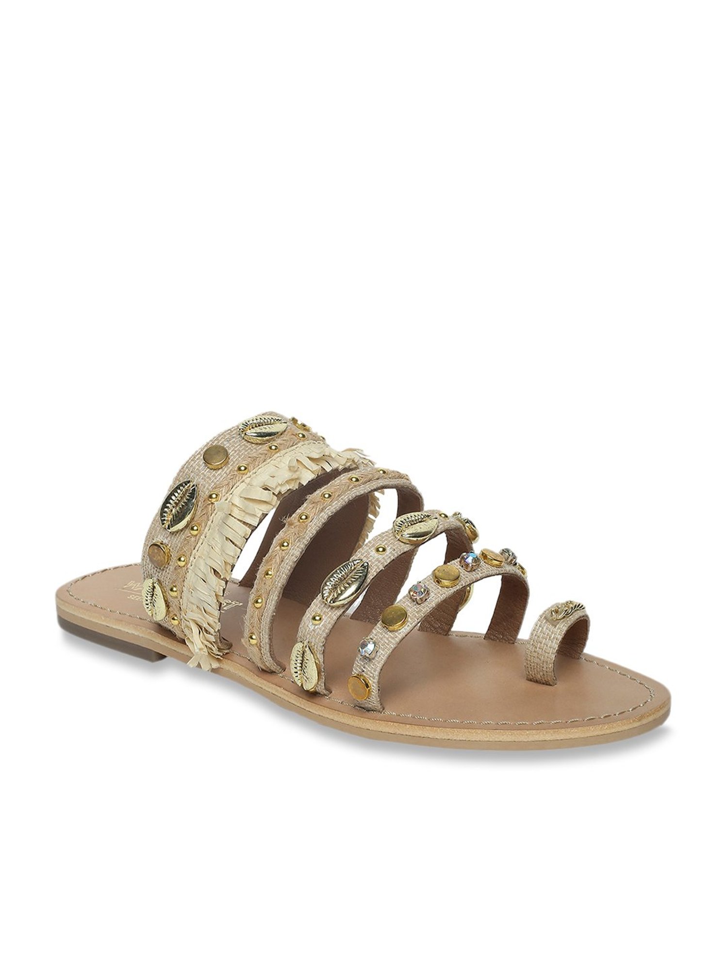 Tao Paris Women's Fez Beige Toe Ring Sandals