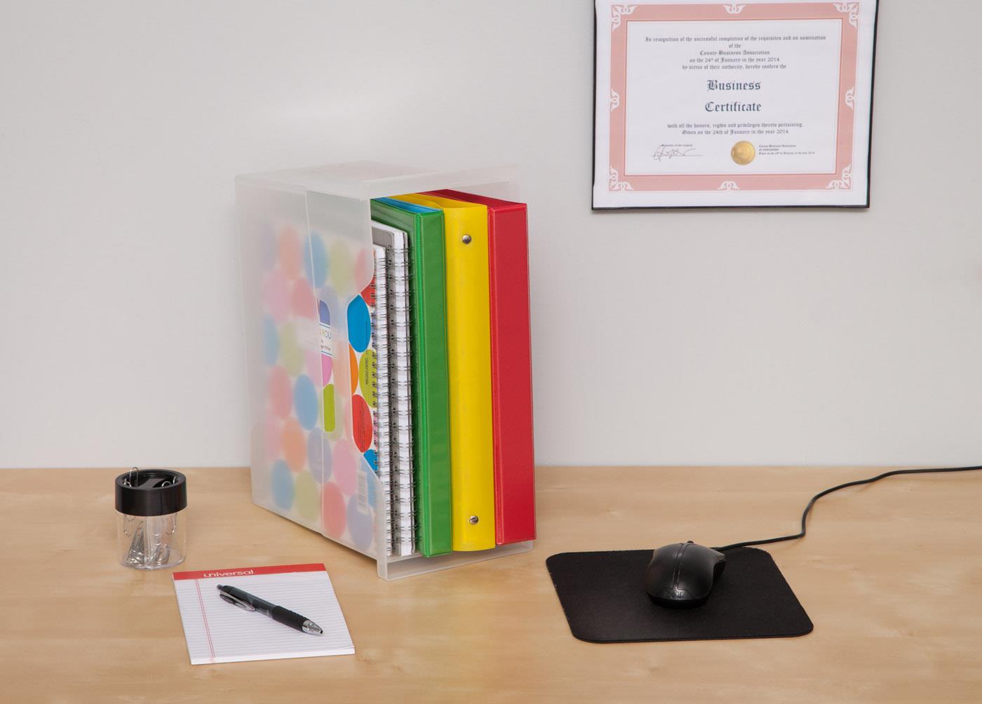 IRIS Desktop File Box, 6 Pack, Medium, Clear