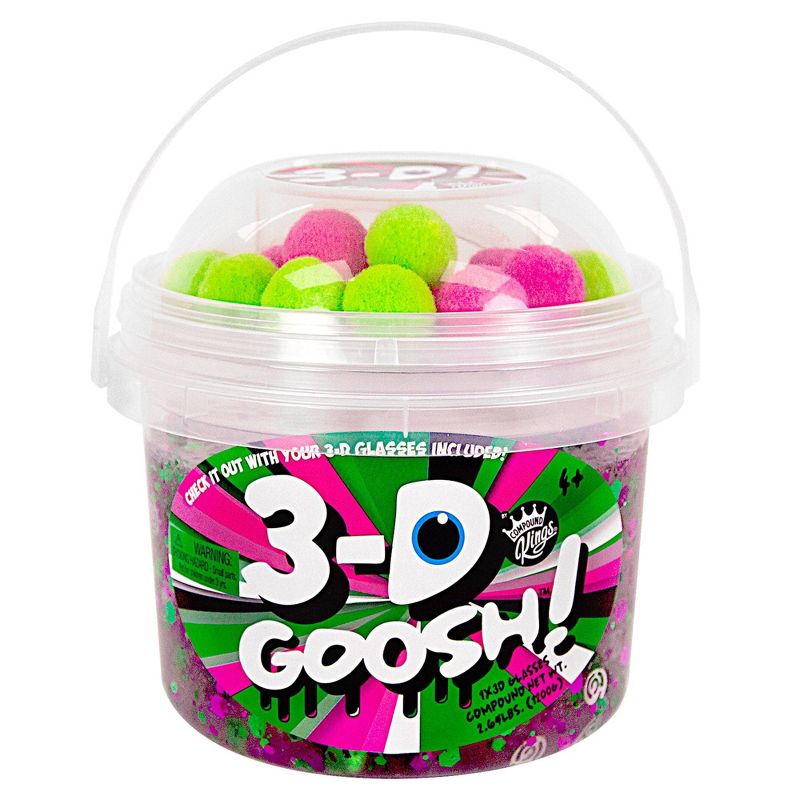 Compound Kings 3D Goosh Bucket Pink & Green with Glasses