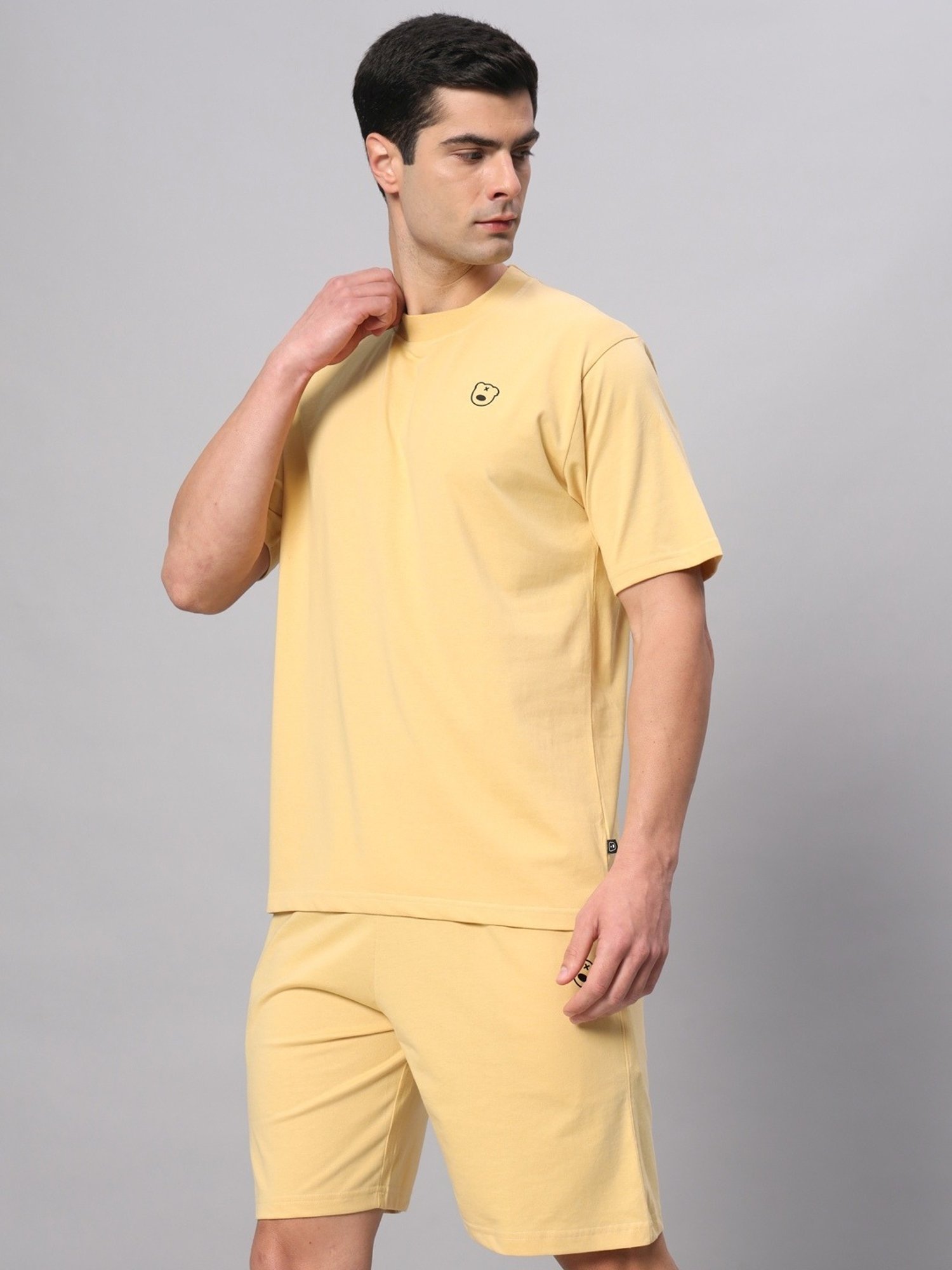 Griffel Yellow Cotton Loose Fit Co-Ord Set
