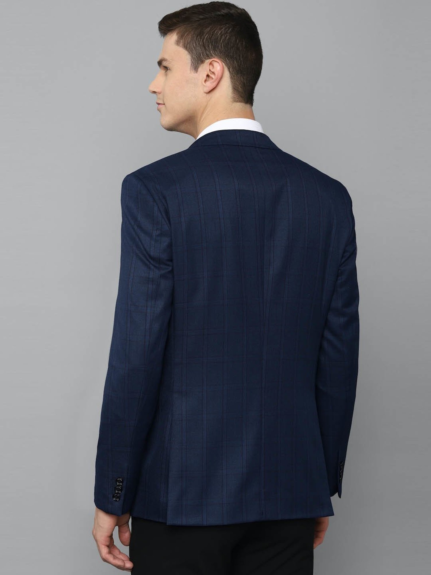 Louis Philippe Light Blue Regular Fit Blazer