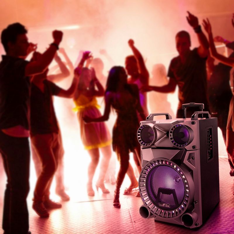 beFree Sound Rechargeable 12 Inch Bluetooth Portable Party Speaker