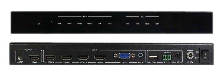 WolfPack 4K 5x1 HDMI & VGA Scaler Auto-Switcher - UHD, HDCP 2.2 & HDMI 2.0 With 1-Year Warranty