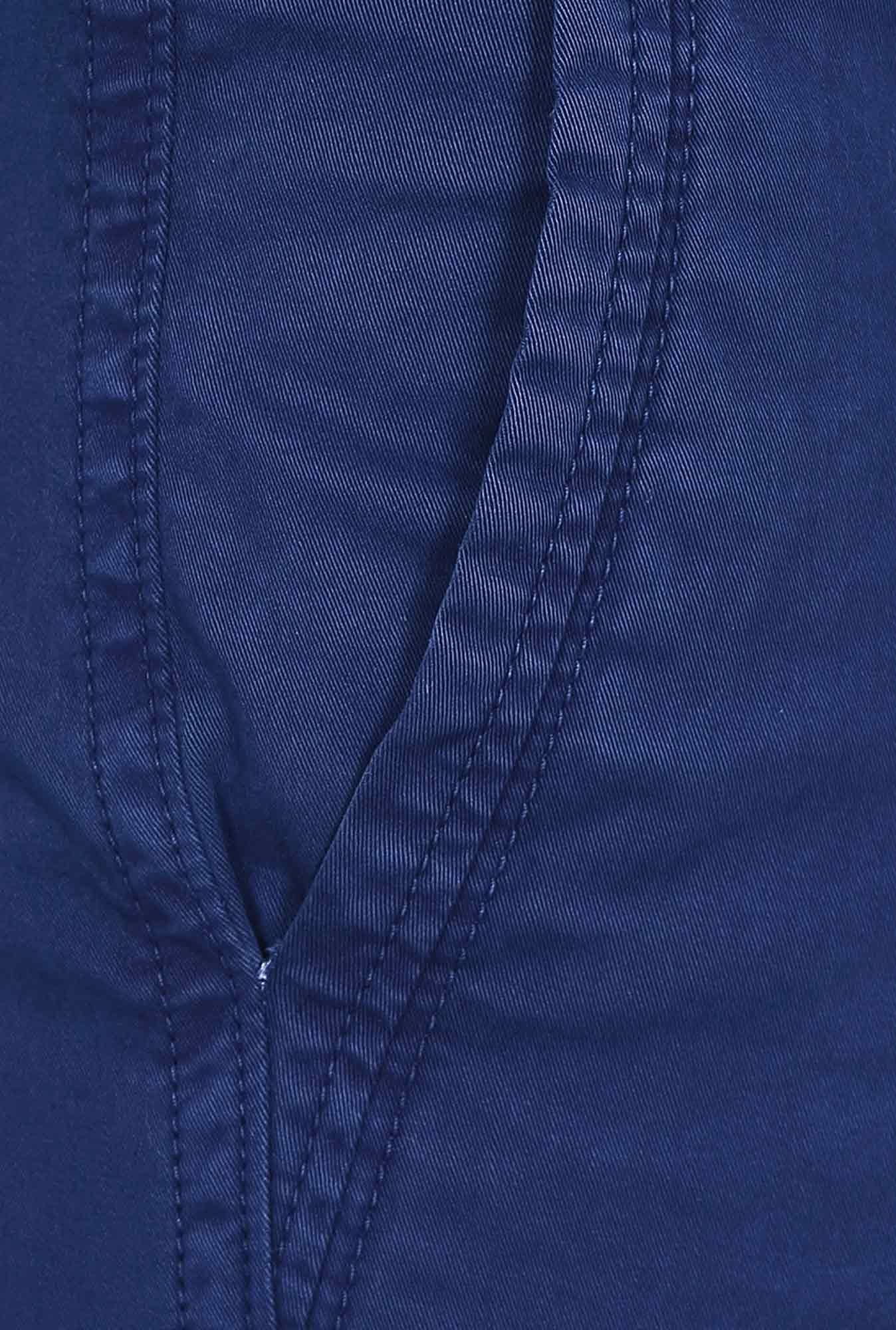 Basics Blue Knee Length Shorts