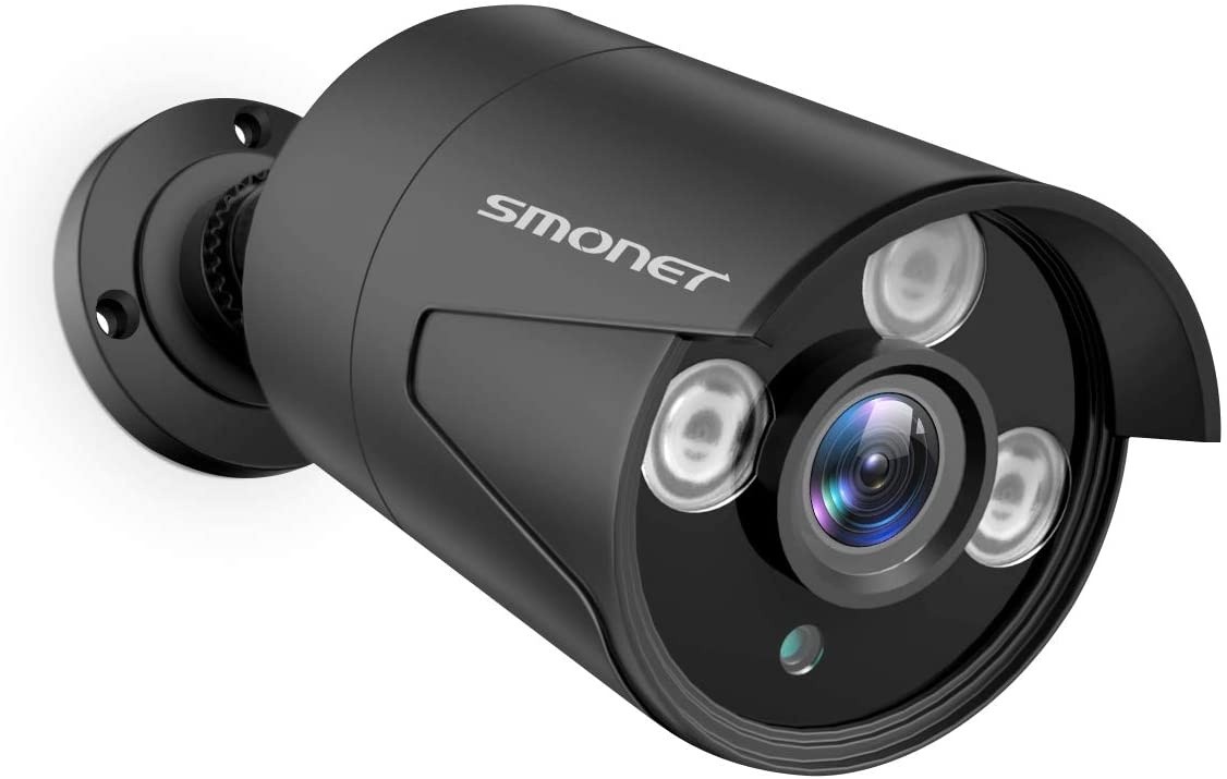 SMONET 1080P Bullet Waterproof Outdoor Indoor Security Camera with 4mm Lens High Resolution IR Cut 65Ft Night Vision,Only Use for SMONET 16CH 5-in-1 HD DVR Kits,No Power Supply,No Extension Cord Black