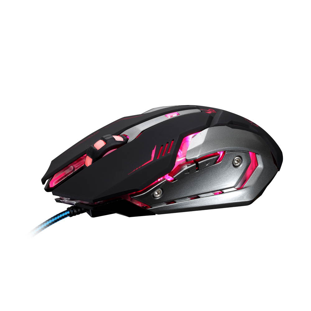 Funtech Gaming Mouse Ajustable 3200 DPI 6 Buttons Optical High-grade USB Wired Game Mouse Gamer 4 Color Breathing Variable Light