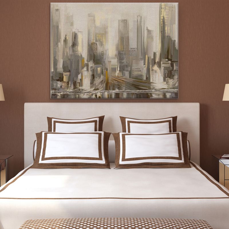 30"x40" City Lights By Studio Arts Art On Canvas - Fine Art Canvas