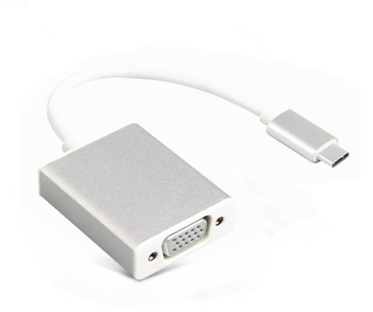 Type-C TO VGA Adapter Hub, USB 3.1 Type C (USB-C) to VGA Adapter With Aluminium Case for MacBook iMac Chromebook Dell HP and more