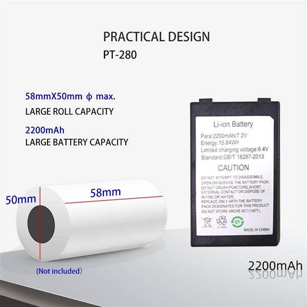 Gainscha PT-280 Steady-Selling Mobile Printer Bluetooth Printer 58mm Receipt Printing