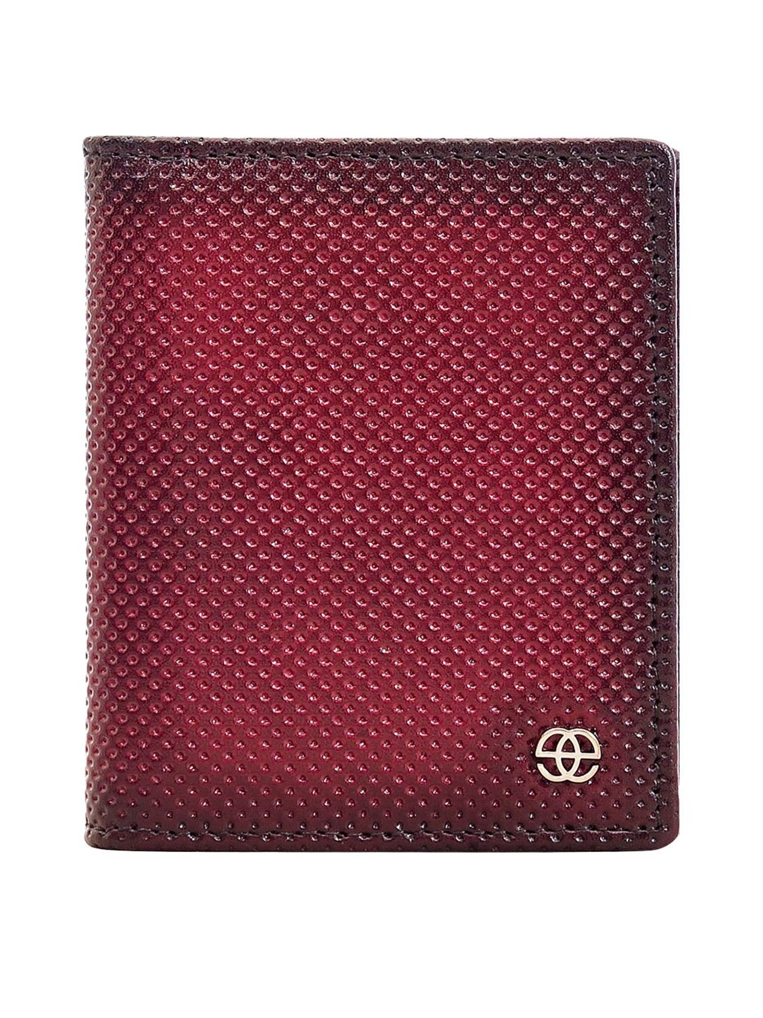 Eske Maroon Solid Bi-Fold Wallet for Men