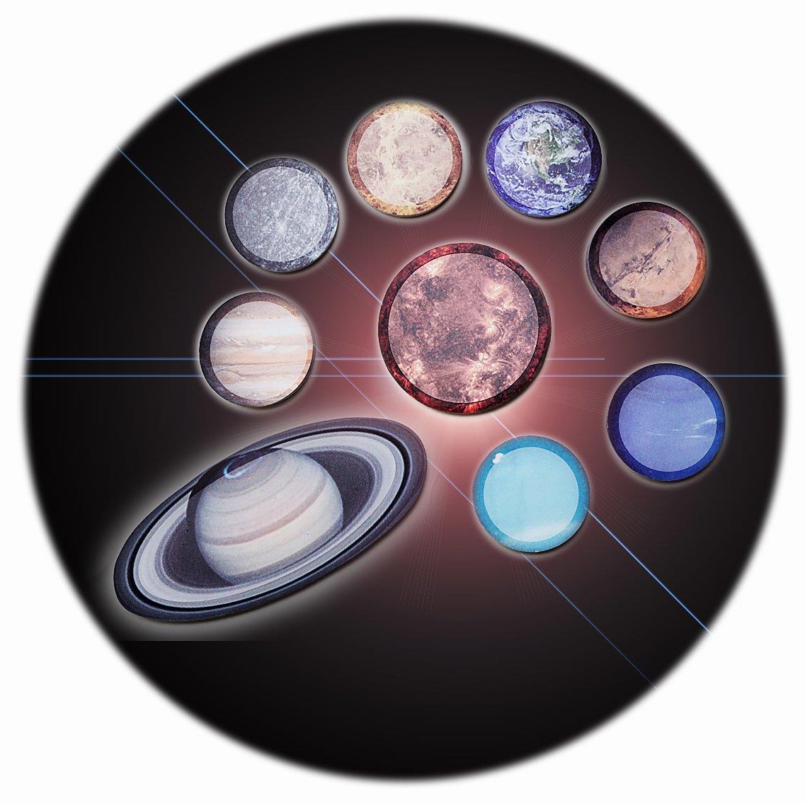 9 pack Solar system Sticky Note set, Space set