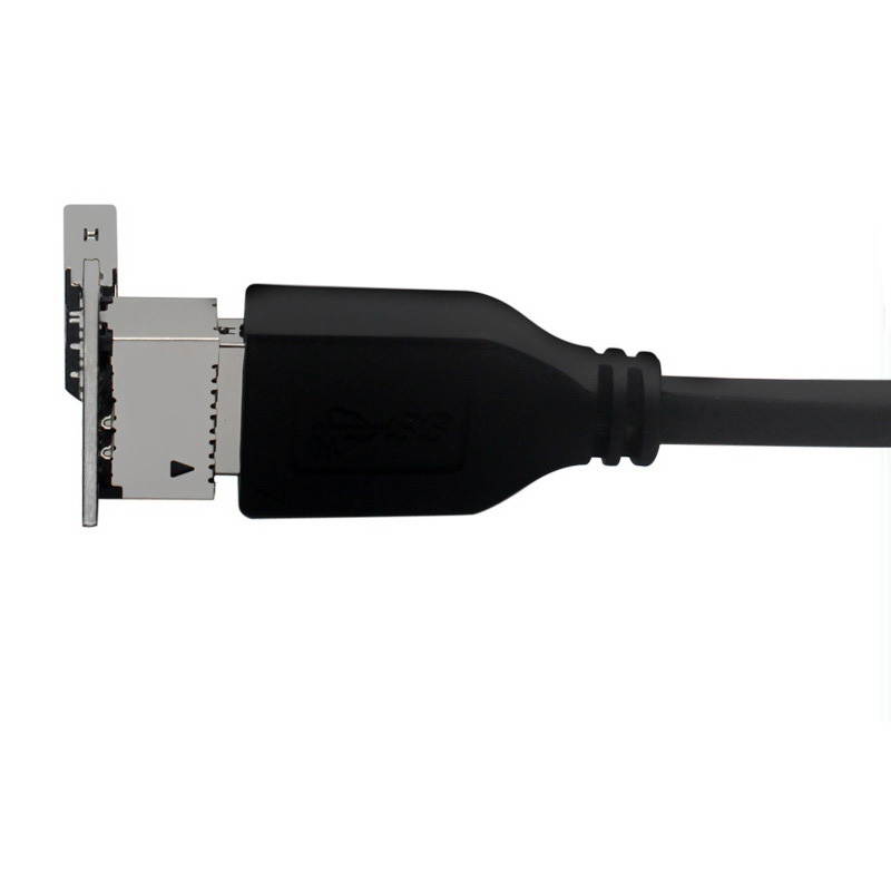 Motherboard USB 3.1 Type-E 20Pin Header 90 Degree Angled Elbow Adapter for USB-C 10G 20G Port Front Panel Rear Bracket Cable-Model-A