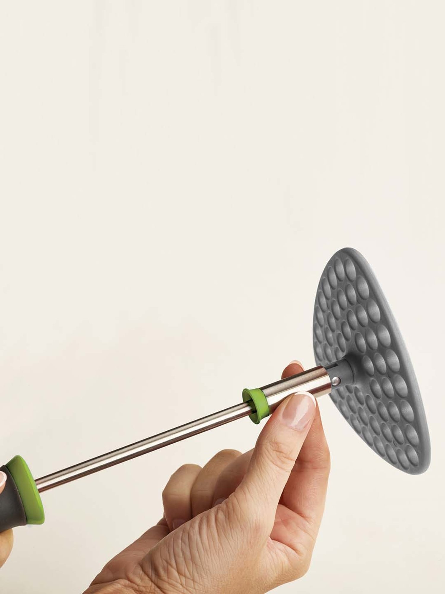 Joseph Joseph Grey & Green Nylon 10 cm Ergonomic Folding Masher - Set of 1