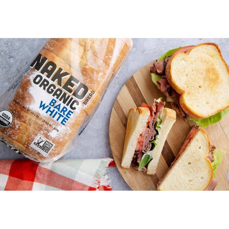 Franz Naked Organic Bare White Bread - 22.5oz