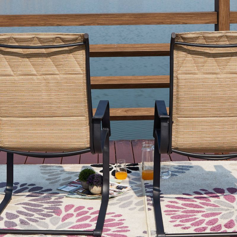 3pc Steel Patio Seating Sets Cream - Lokatse