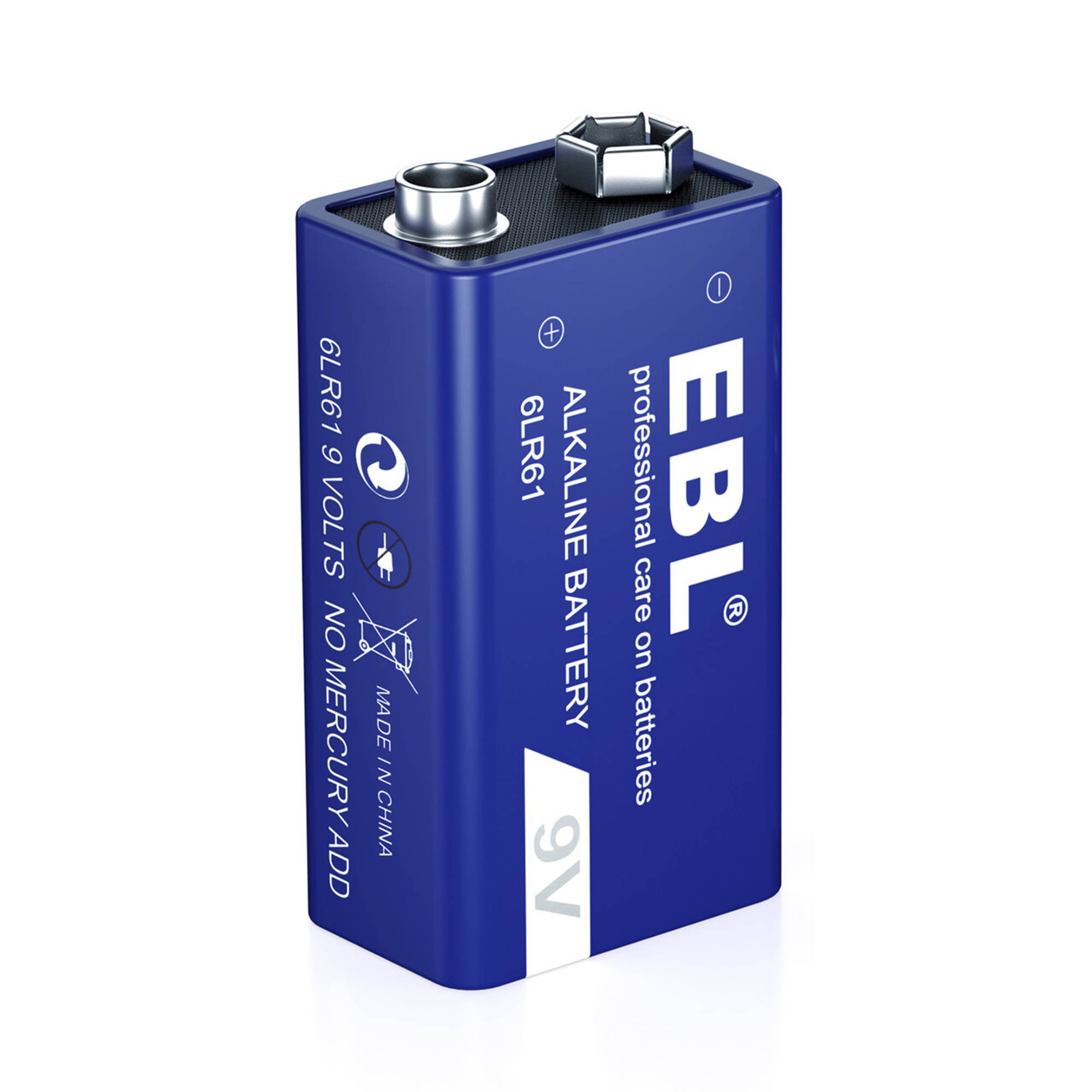 EBL 8 pack 9 Volt 6LR61 Battery Alkaline 9V Batteries for Toy Camera