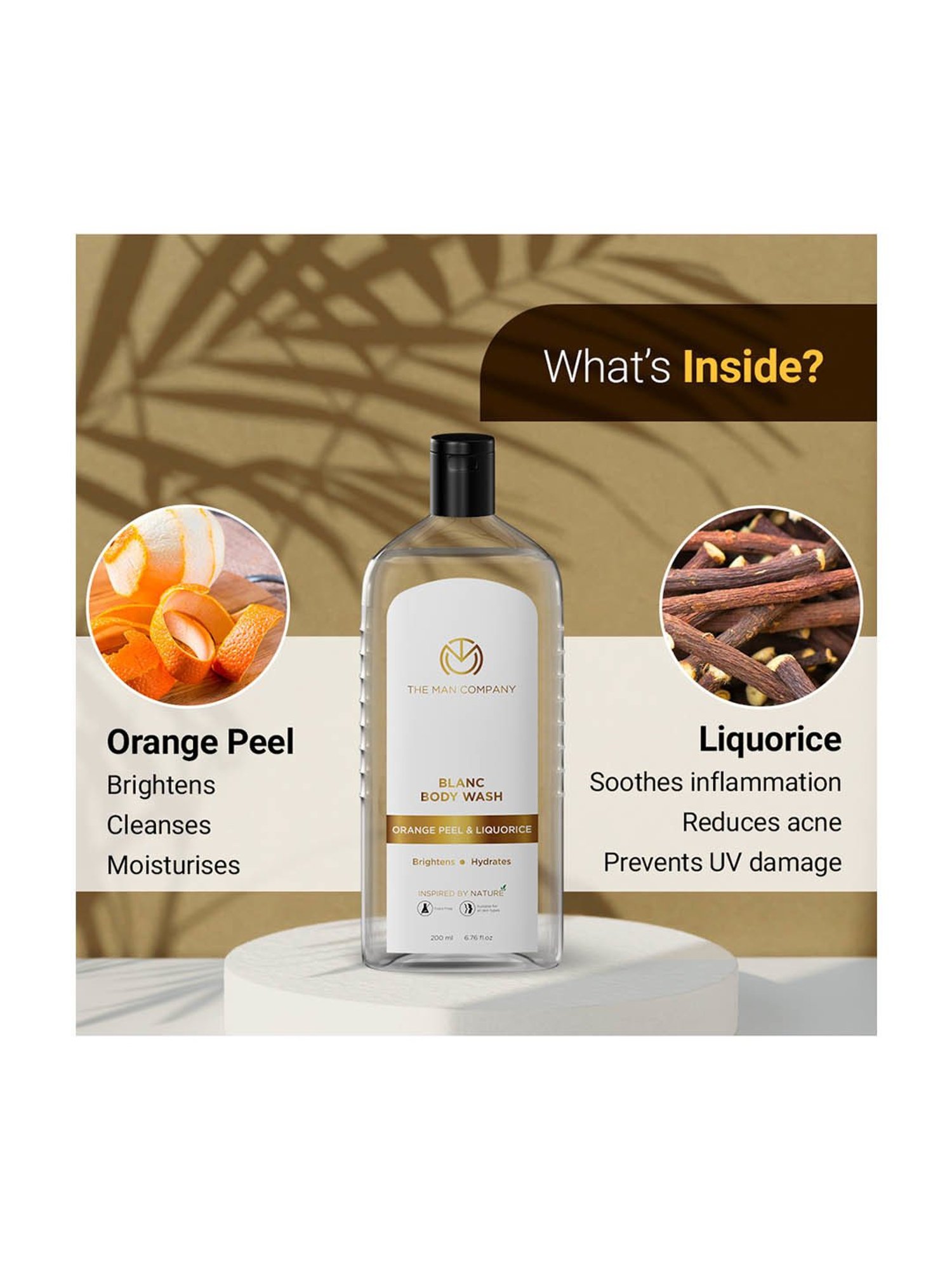 The Man Company Blanc Perfumed Body Wash for Men - 200 ml