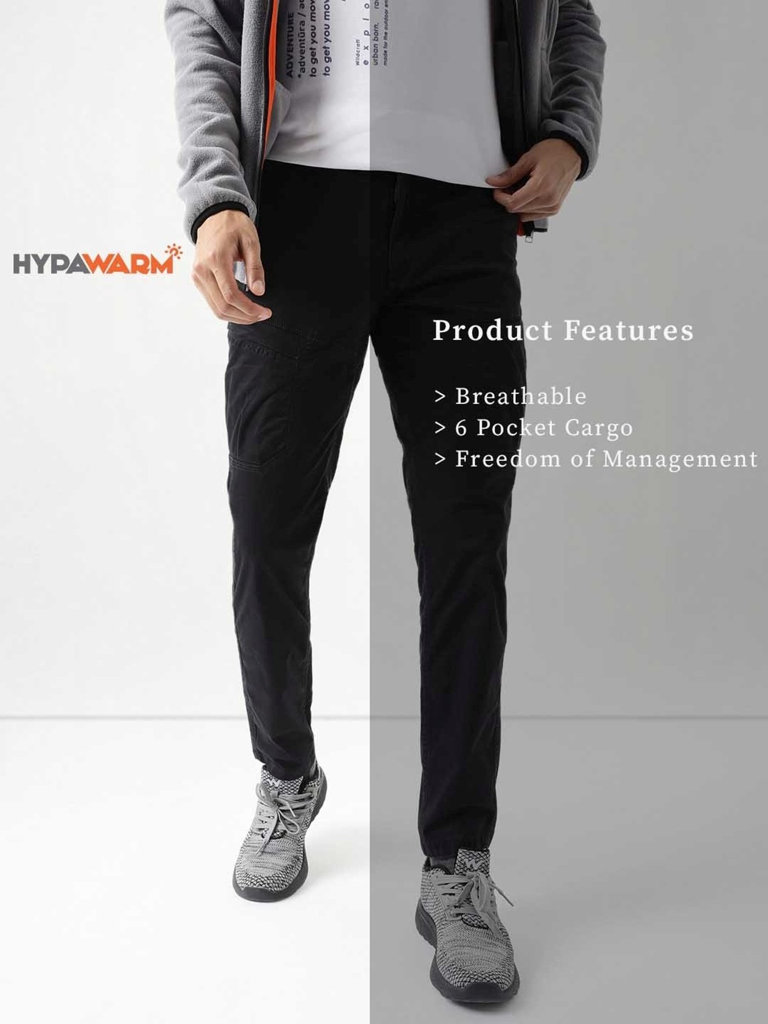 Wildcraft Black Regular Fit Trousers
