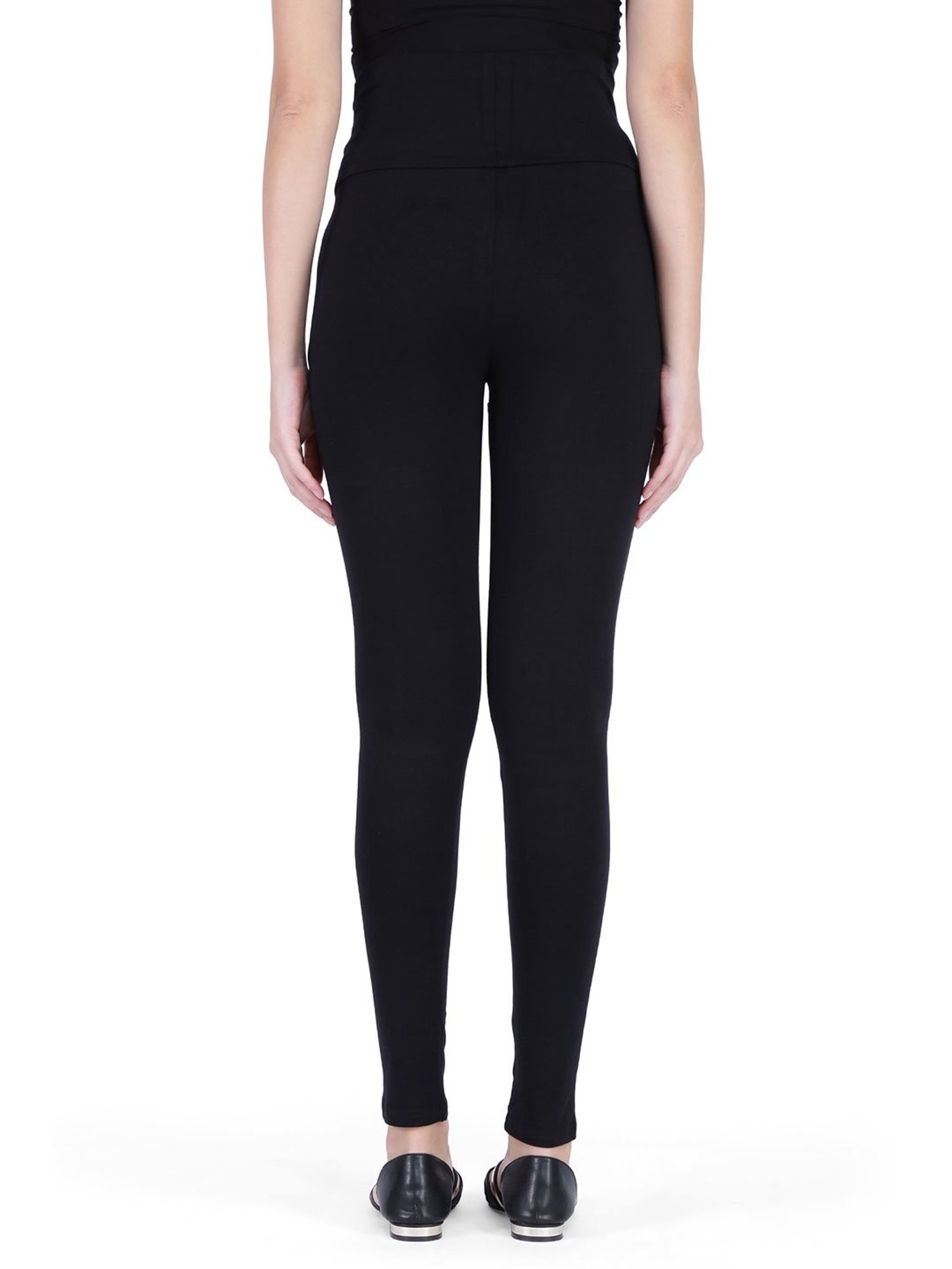 MomToBe Black Regular Fit Maternity Leggings