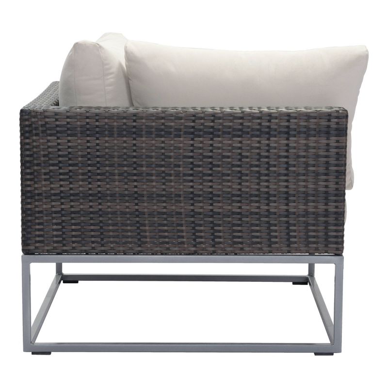 Modern Corner Chair Brown/Beige - ZM Home