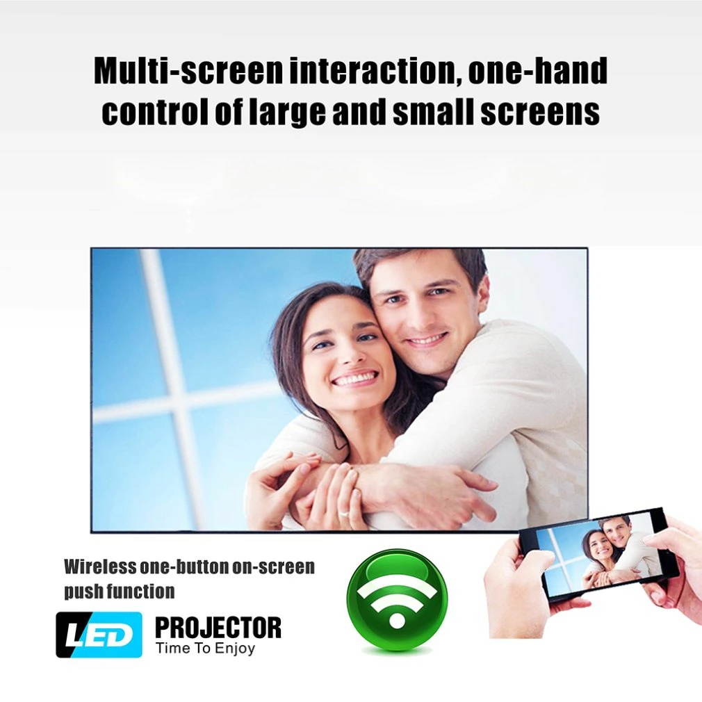 T6 Full Hd Led Projector 4K 3500 Lumens Hdmi Usb 1080P Portable Cinema Beamer Wired same screen WIFI projector