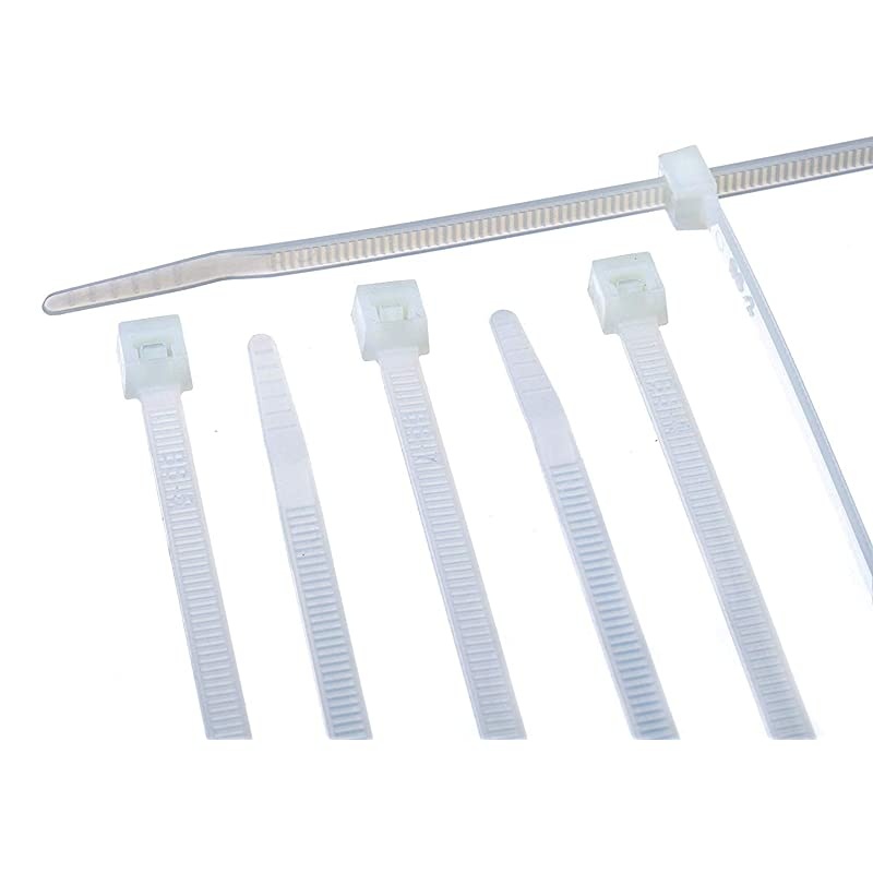 inch White Nylon Zip Ties - Strong Zip Tie, Wire Ties - Indoor and Outdoor Rated - No Tools Needed, Zip Ties (Wire Ties, Cable Ties), 100 Pack - White - "
