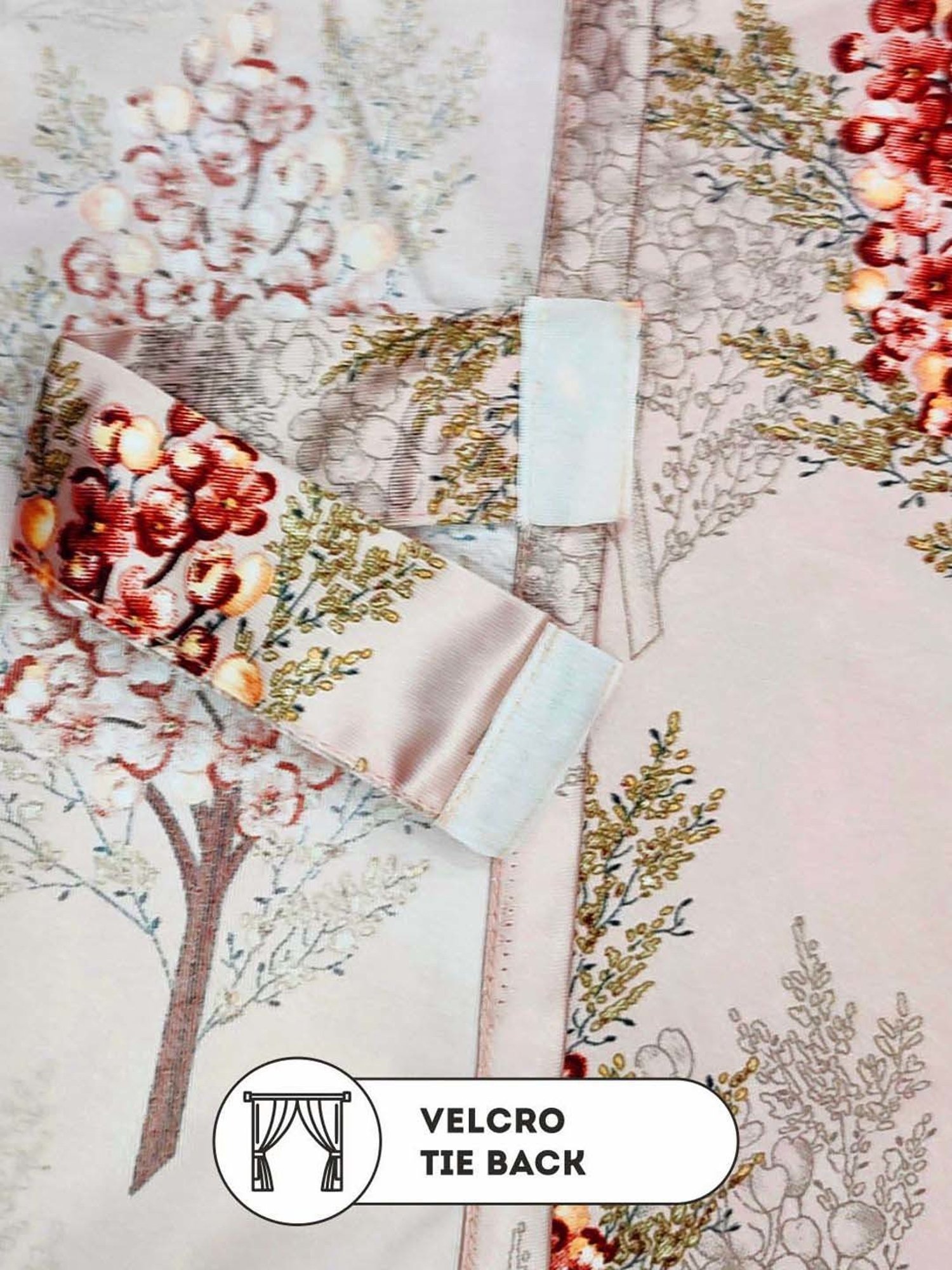 Bianca VILLA C`ESTA Red Faux Silk 5 Ft. Window Curtain