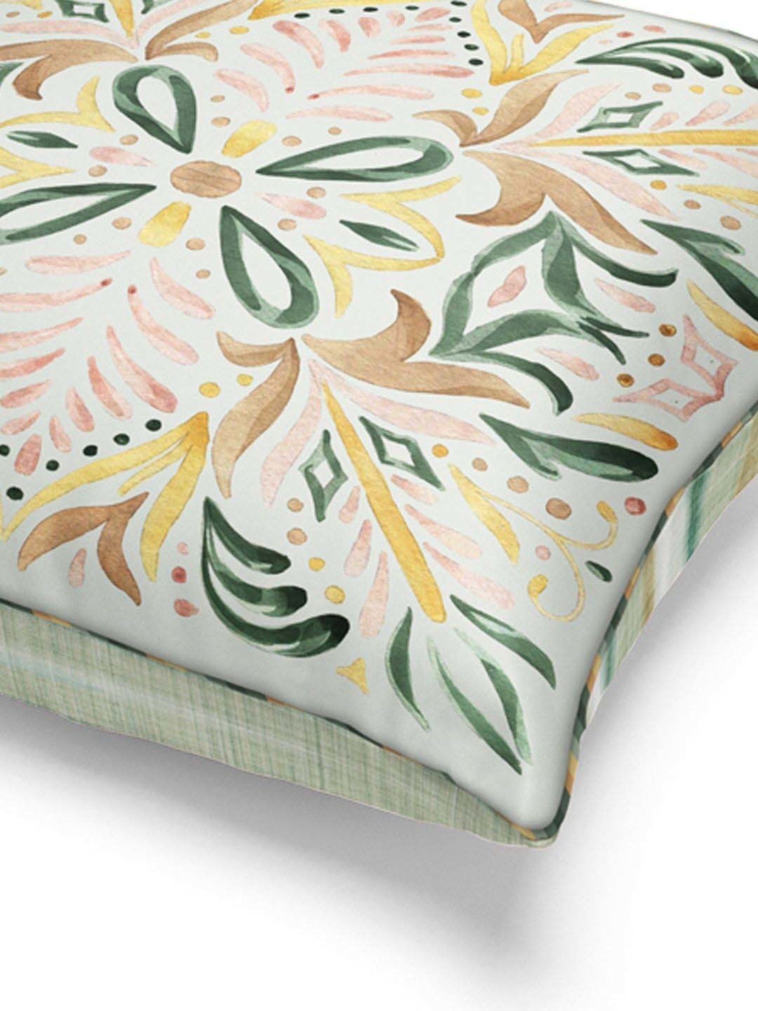 Bianca Suzane Beige & Sage Green Microfibre Cushion Cover - Set of 3