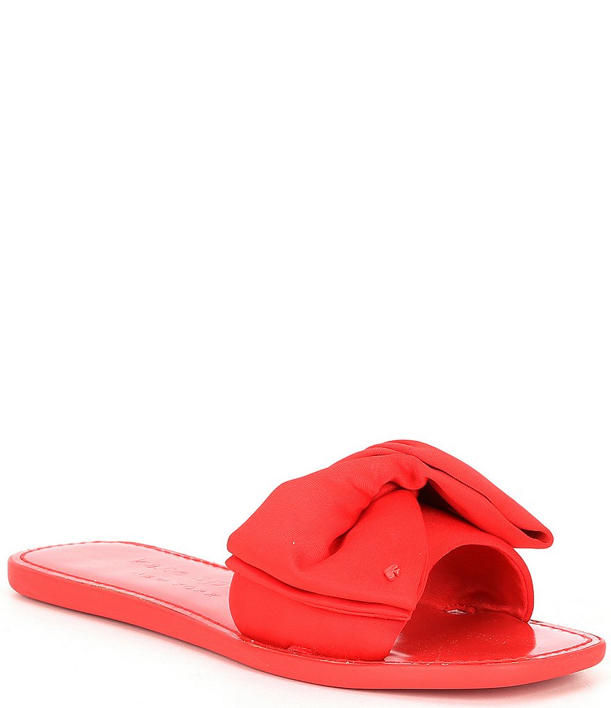 kate spade new york Bikini Fabric Bow Slides