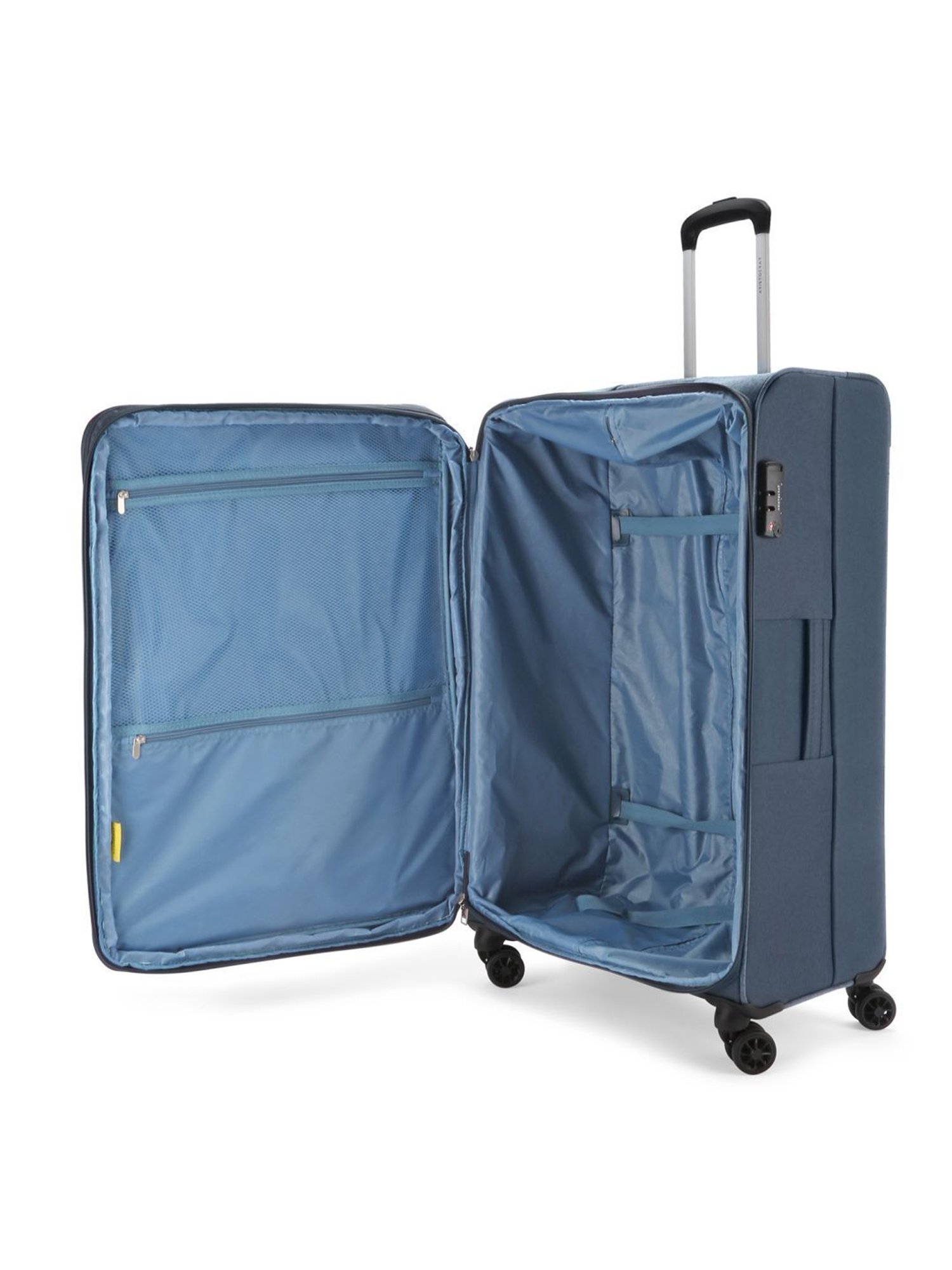 Aristocrat Saphire Plus Blue Solid Soft Large Trolley Bag - 35 cm