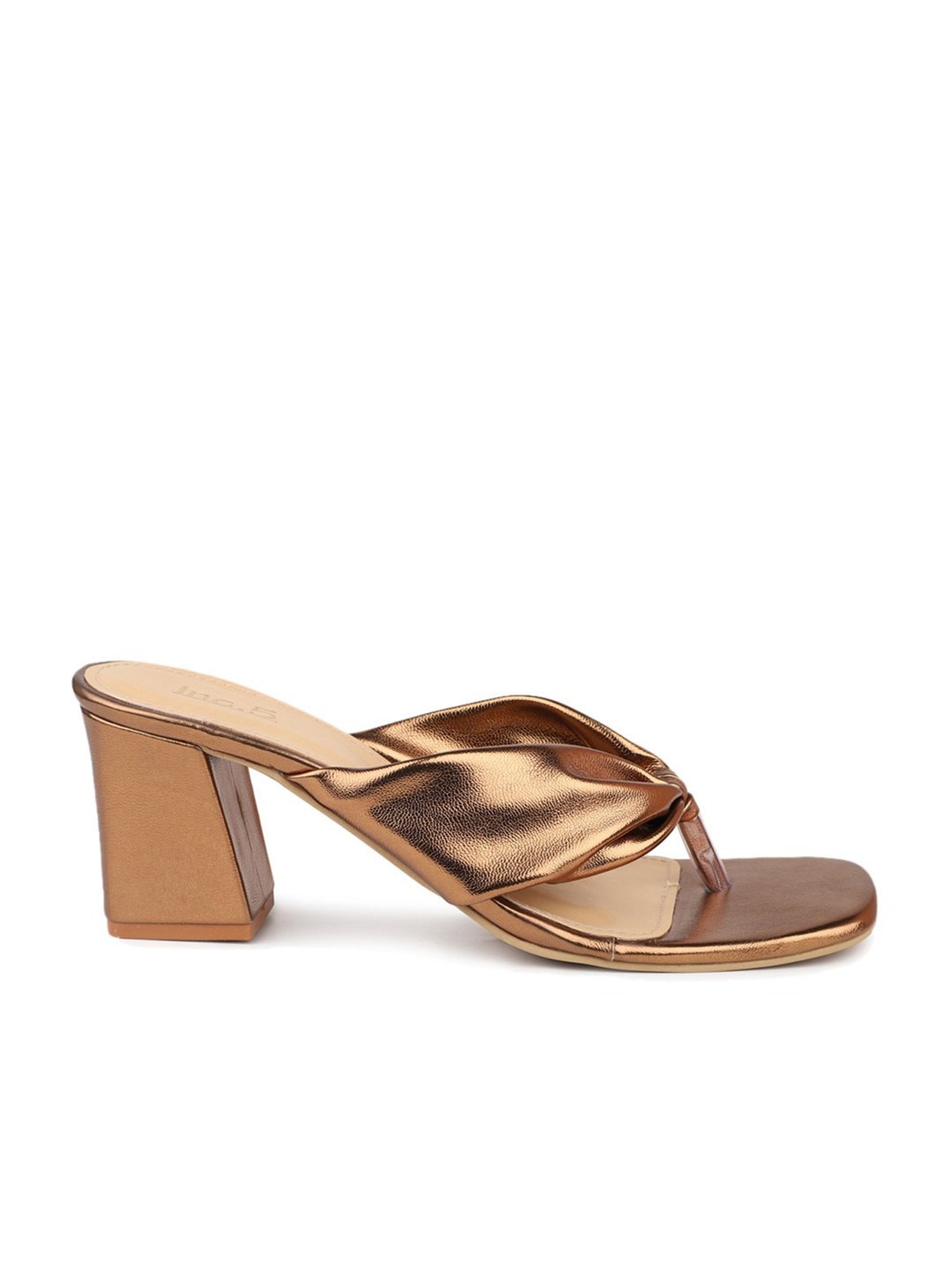 Inc.5 Women's Antique Gold Thong Sandals