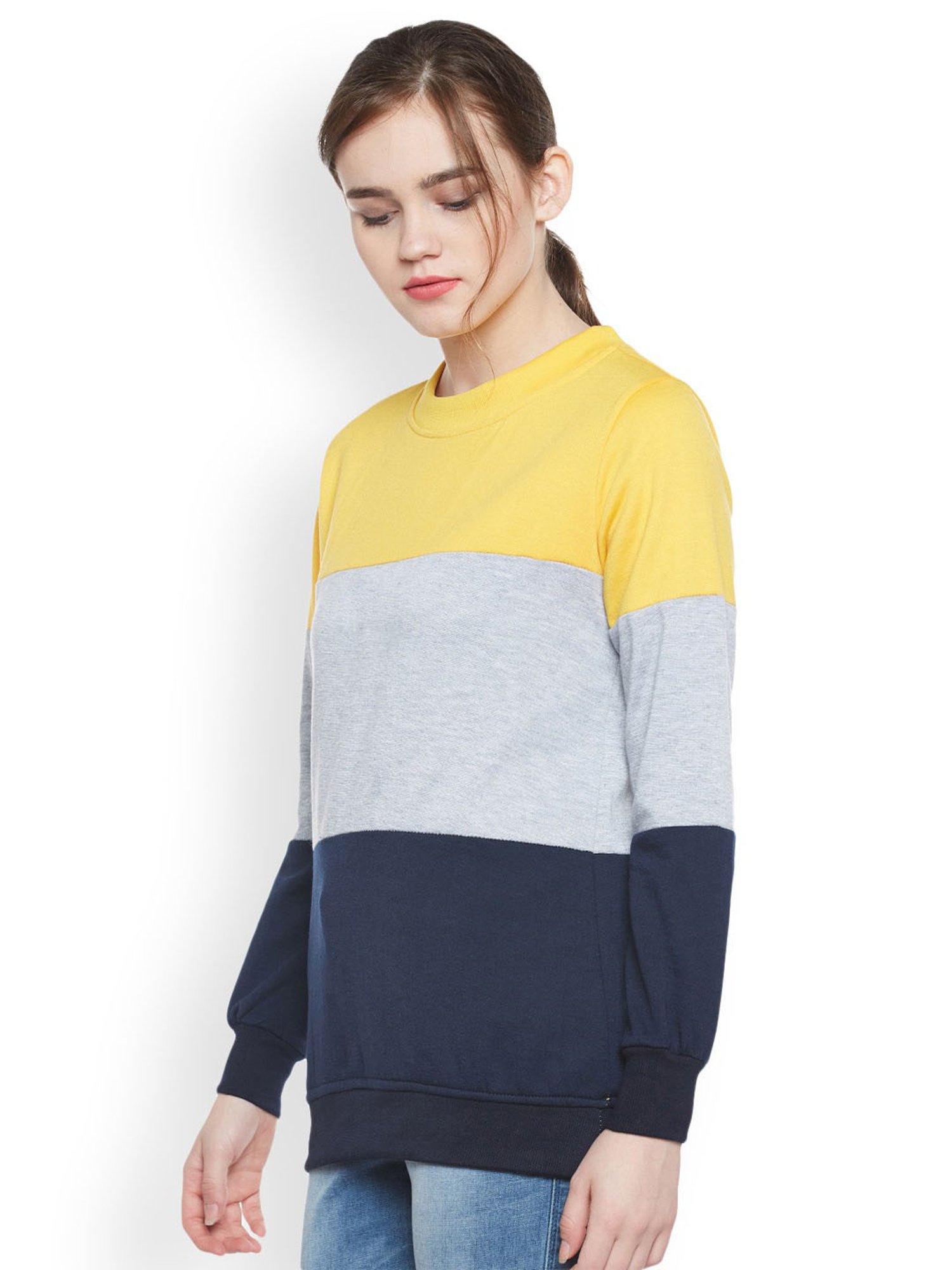 Belle Fille Yellow Full Sleeves Sweatshirt