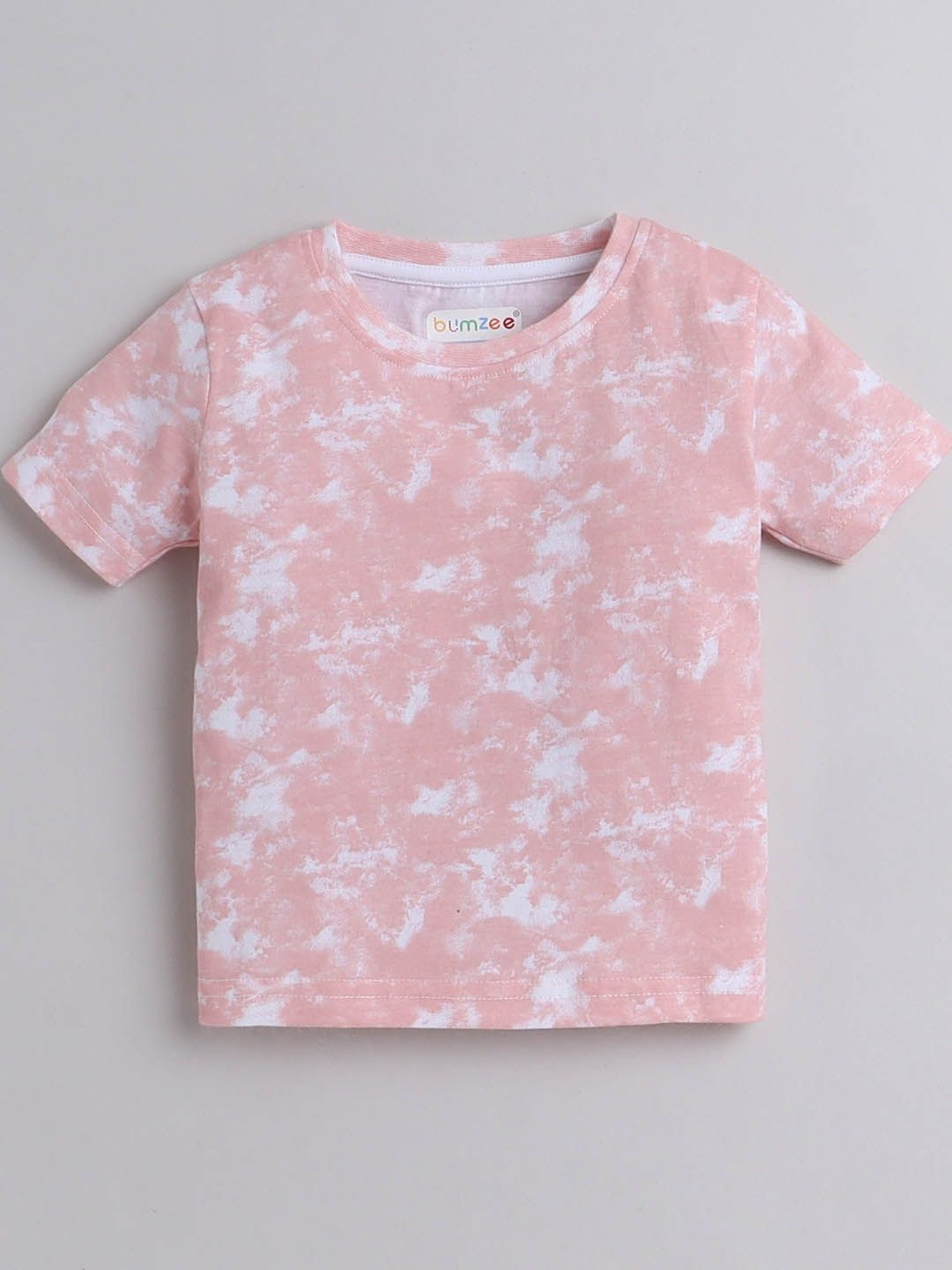 Bumzee Kids Peach & Pink Printed T-Shirts (Pack Of 2)