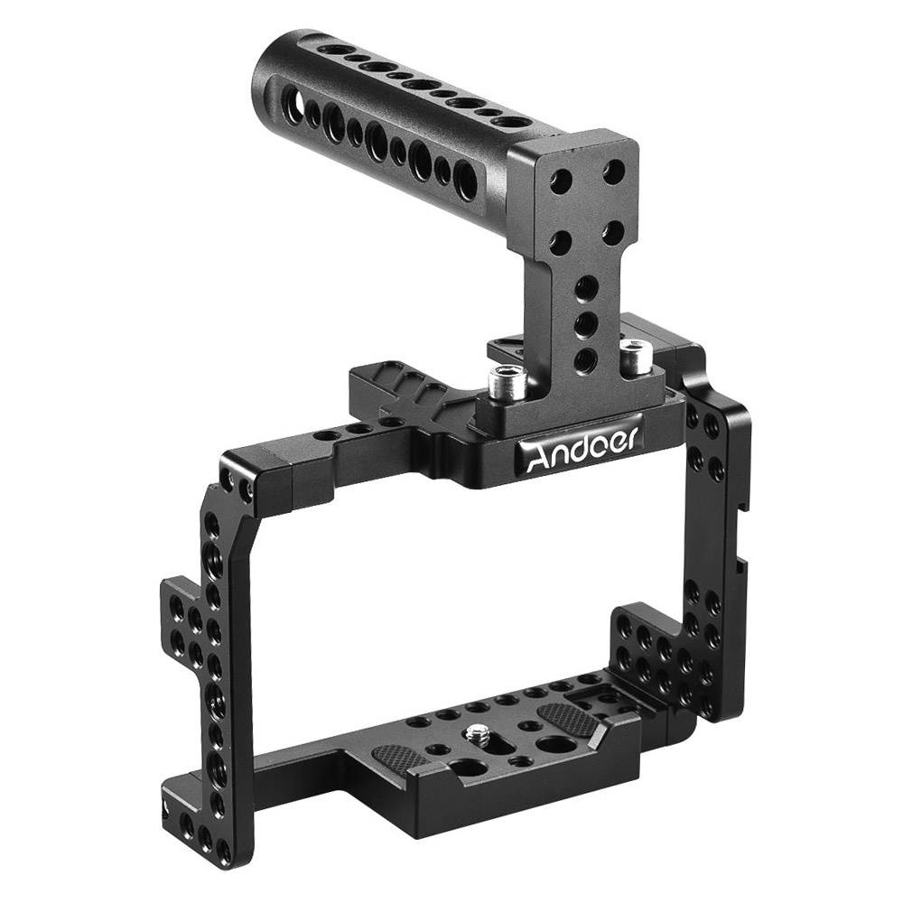 Andoer Protective Video Camera Cage Stabilizer Protector w/ Top Handle for Sony A7II A7RII A7SII  ILDC Mirrorless Camcorder