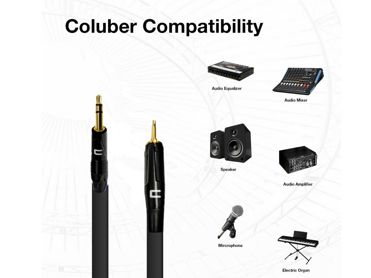 3.5 TRS Male - 3.5mm TS Unbalanced Premium Mono Cable Custom Length, Color Cord