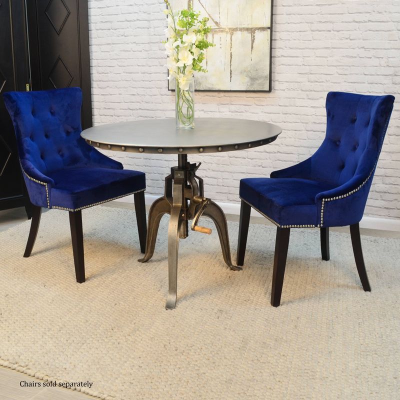 Velio Adjustable Dining Table Antique Nickle - Carolina Chair & Table