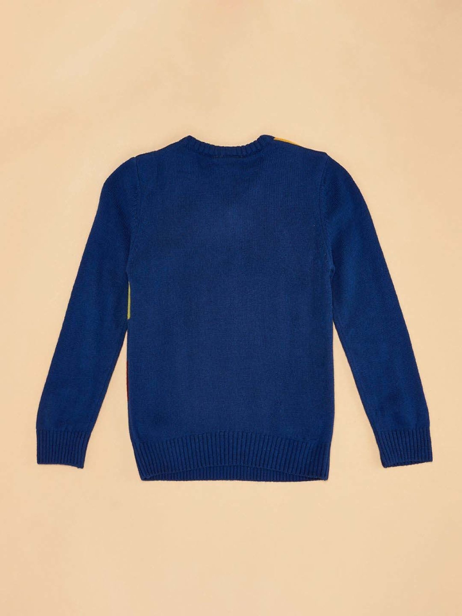 U.S. Polo Assn. Kids Black Self Design Sweater