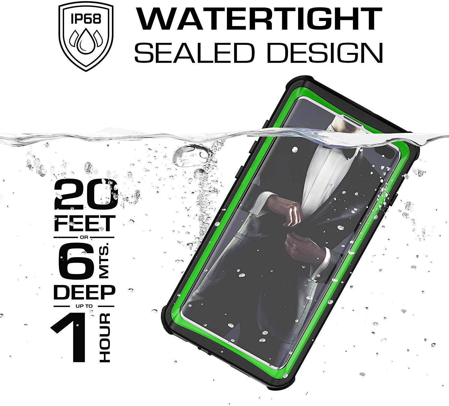 Ghostek Nautical Galaxy S10e Waterproof Case with Screen Protector Super Heavy Duty Protection Rugged Shockproof Full Body Underwater Watertight Seal Cover for 2019 Galaxy S10e (5.8 Inch) - (Black)