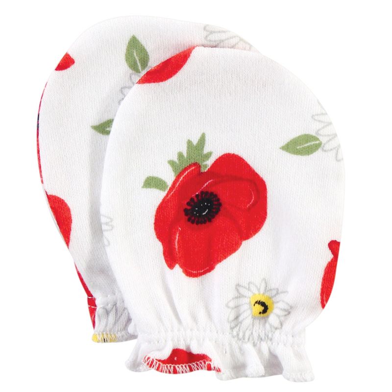 Luvable Friends Baby Cotton Scratch Mittens 4pk, Owl, One Size