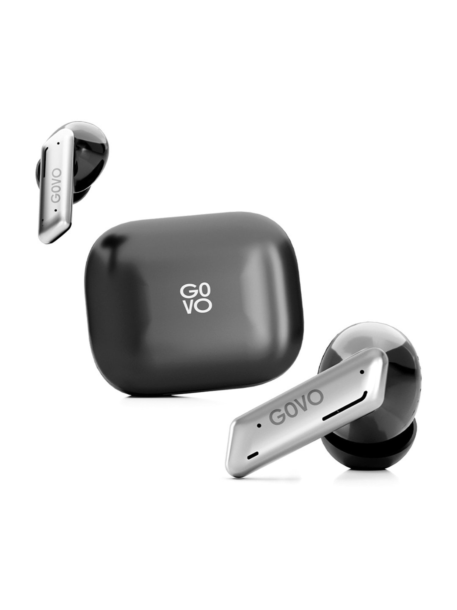 GOVO GoBuds 577 In Ear BT Earbuds with ENC & 52H Battery Life (Silver/Black, True Wireless)