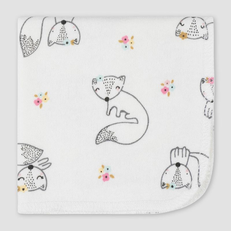 Gerber Baby Girls' 10pk Fox Washcloth Set - Pink