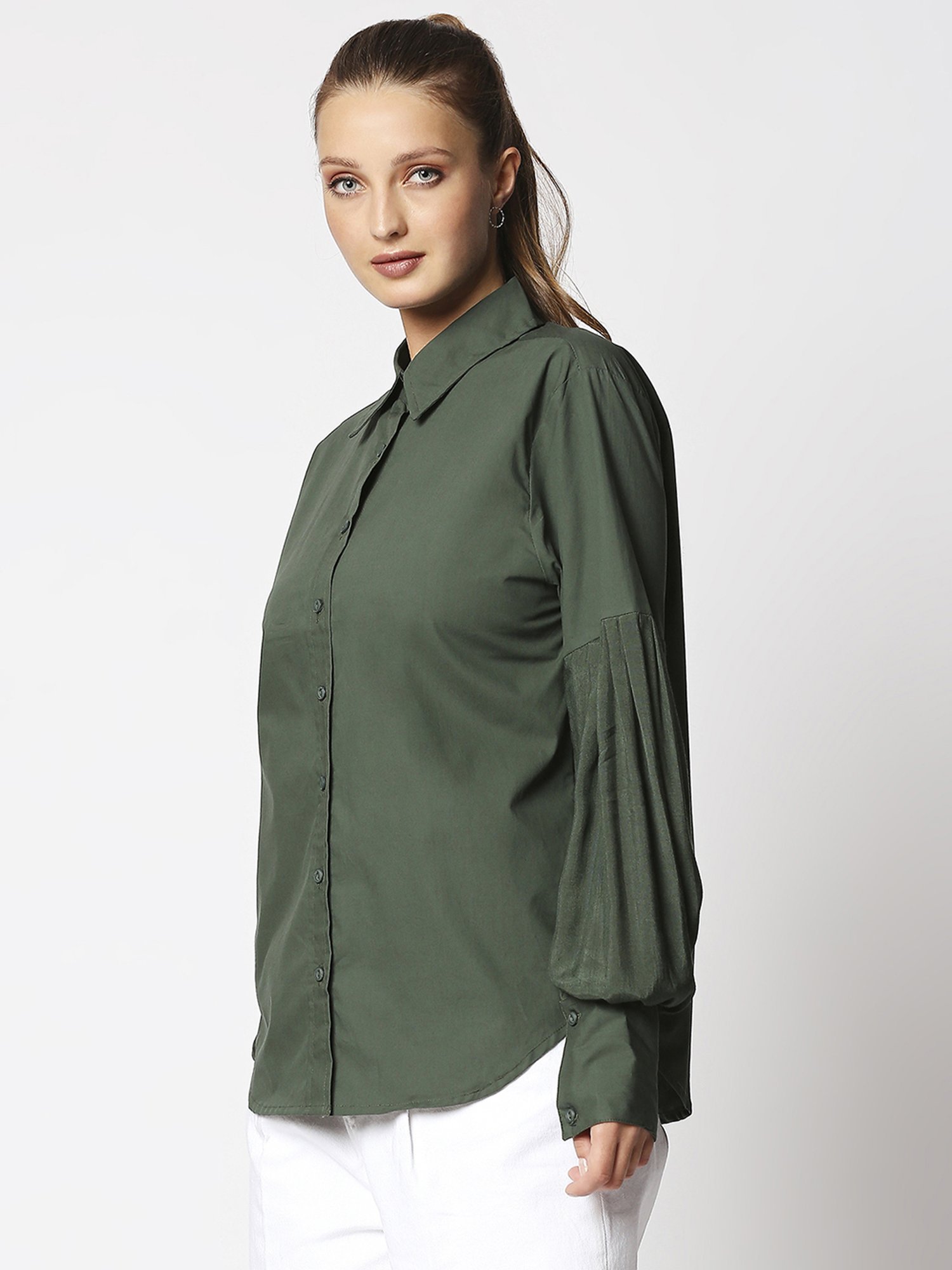 Remanika Green Pure Cotton Shirt