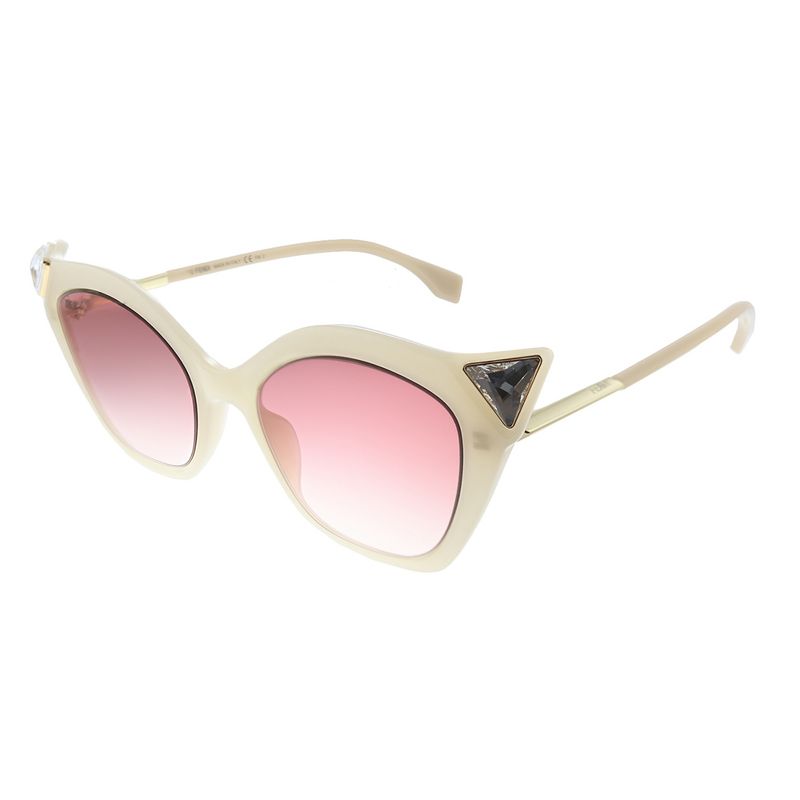 Fendi Irida FF 0357/G 40G 3X Womens Cat-Eye Sunglasses Ivory 52mm