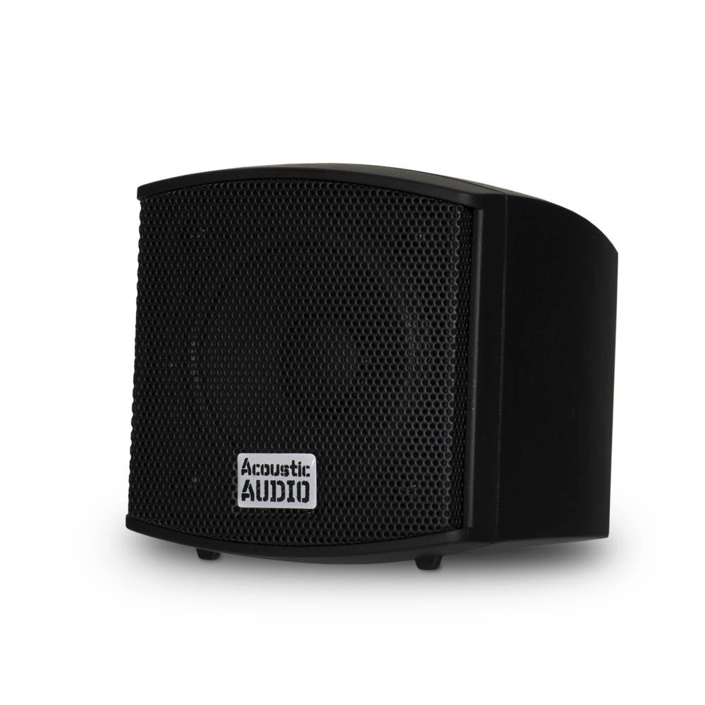 Acoustic Audio AA321B Bluetooth Mountable Indoor Powered Speakers Black Pair